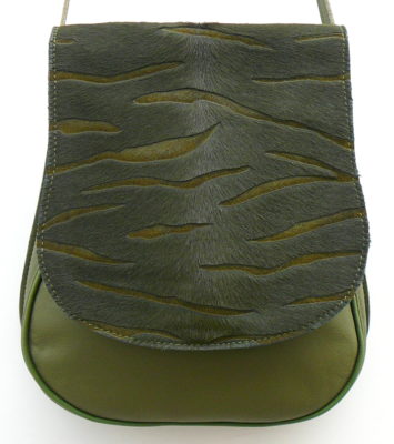 Alice Angevin, Les Sacs à M'Alice, Pochette ronde kaki fourrure