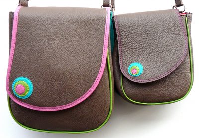Alice Angevin, Les Sacs à M'Alice, Pochettes rondes neuils taupe, 2 tailles