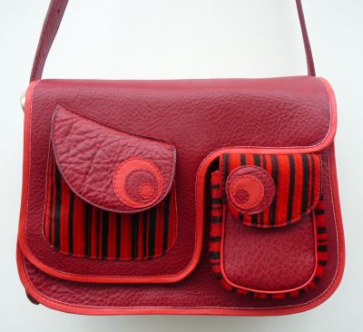 Alice Angevin, Les Sacs à M'Alice Sac à Main Herria Neuil Rouge et rayures