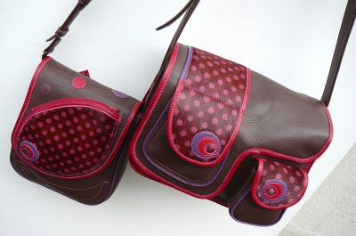 Alice Angevin, Les Sacs à M'Alice Sac à Main Herria marron-rouge neuil