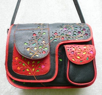 Alice Angevin, Les Sacs à M'Alice Sac à Main Herria noir et Bx grainés Dentelles