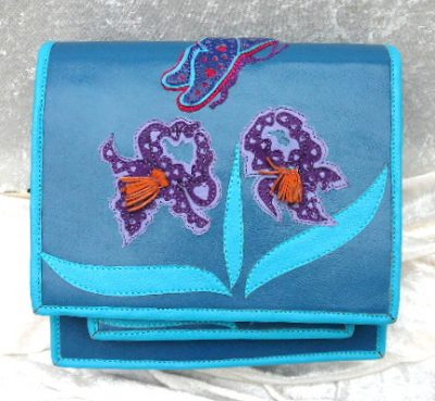 Alice Angevin, Les Sacs à M'Alice Sac à Main Hisha T1 Bleu Iris