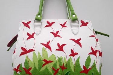Alice Angevin, Les Sacs à M'Alice, Sac à Main Kéko Fleurs rouges, dos