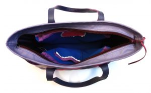 Alice Angevin, Les Sacs à M'Alice Sac à Main Cabas Multi-Bandes RV, détail dessus