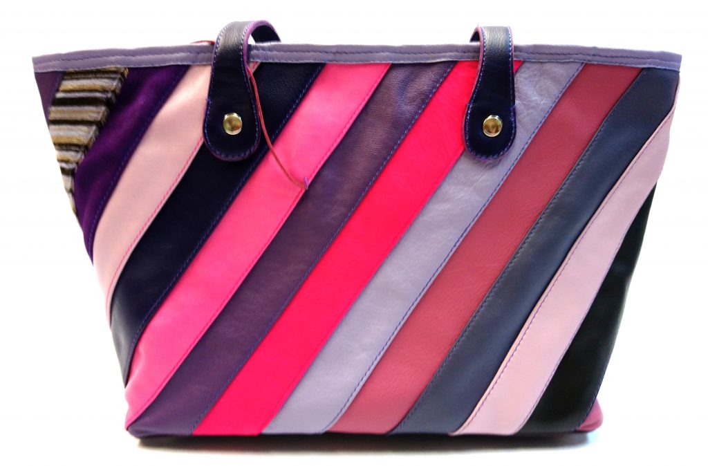 Alice Angevin, Les Sacs à M'Alice Sac à Main Cabas Multi-Bandes RV, recto