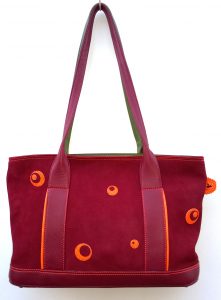 Sac à Main Andere T1 nubuck Carriat face margaux, vachette pleine fleur, veau imprimé galuchat