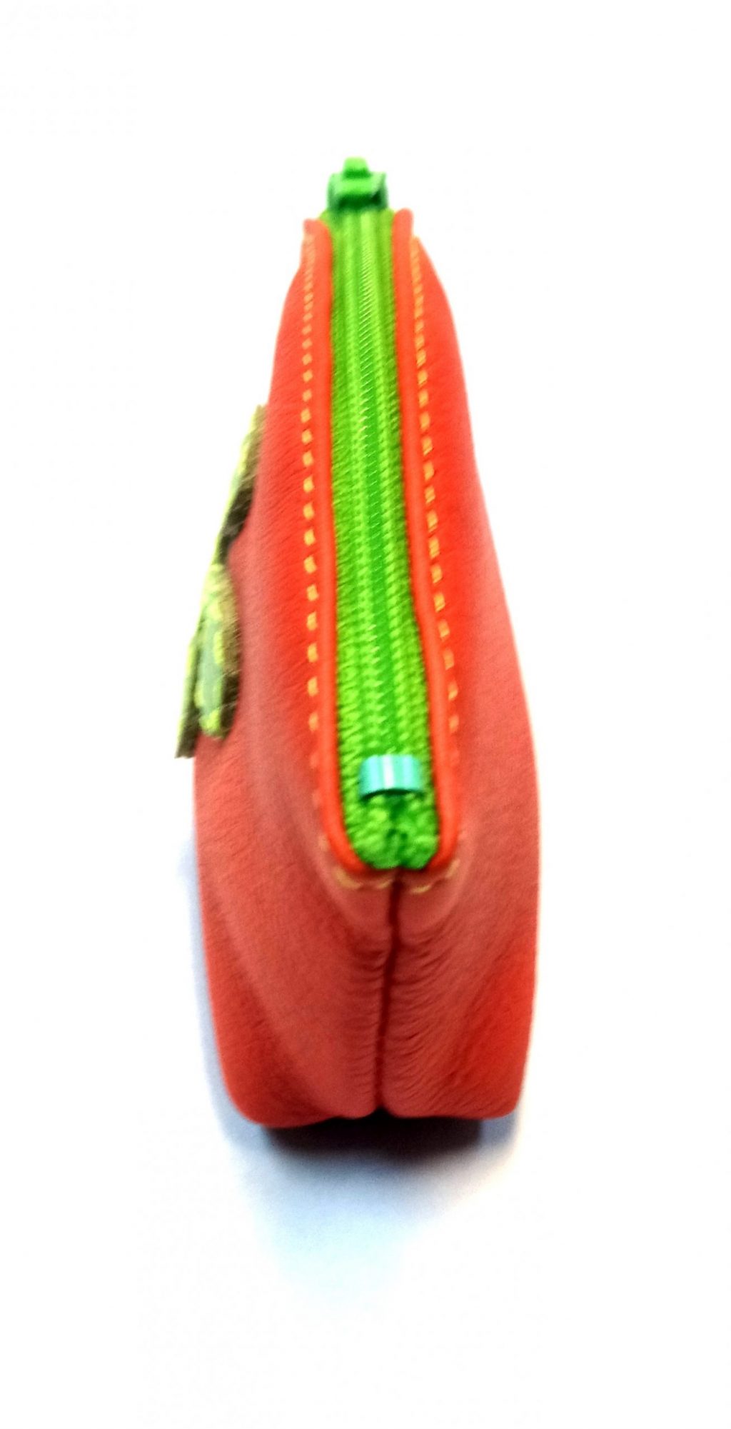 A.A. Les Sacs à M'Alice Porte-monnaie Trapèze Orange croix anis,coté
