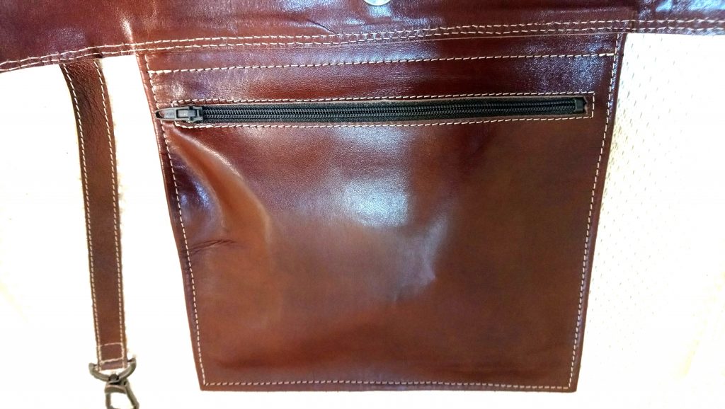 A.A. Les Sacs à M'Alice Sac à Main Shopping, crème marron poche et lacet intérieur