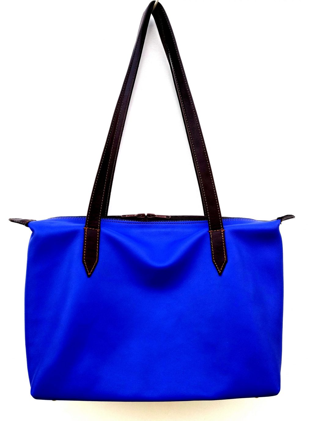 A.A.Les Sacs à M'Alice Sac à main Champlan Bleu, poignets marron,