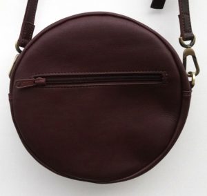 Alice Angevin Les Sacs à M'Alice Sac à Main Rond Marron Dos près