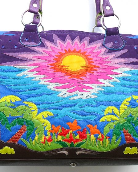 Alice Angevin, Les Sacs à M'Alice Sac de voyage rêve d'hiver 41cuirs coté soleil, 55x40x26cm