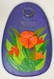 Alice Angevin, Les Sacs à M'Alice Sac de voyage rêve d'hiver 41cuirs coté soleil, 55x40x26cm, cote fleur