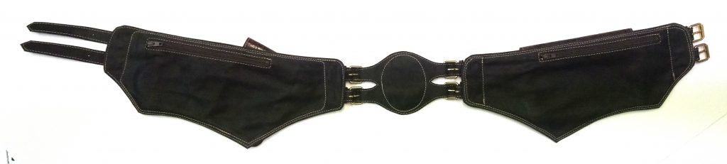 A.A. Les Sacs à M'Alice, Ceinture à poches Inasku marrons fougère entier dos