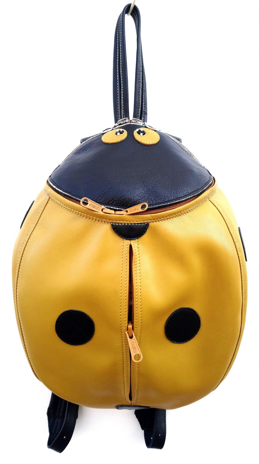 A.A. Les Sacs à M'Alice Sac à dos Coccinelle jaune devant