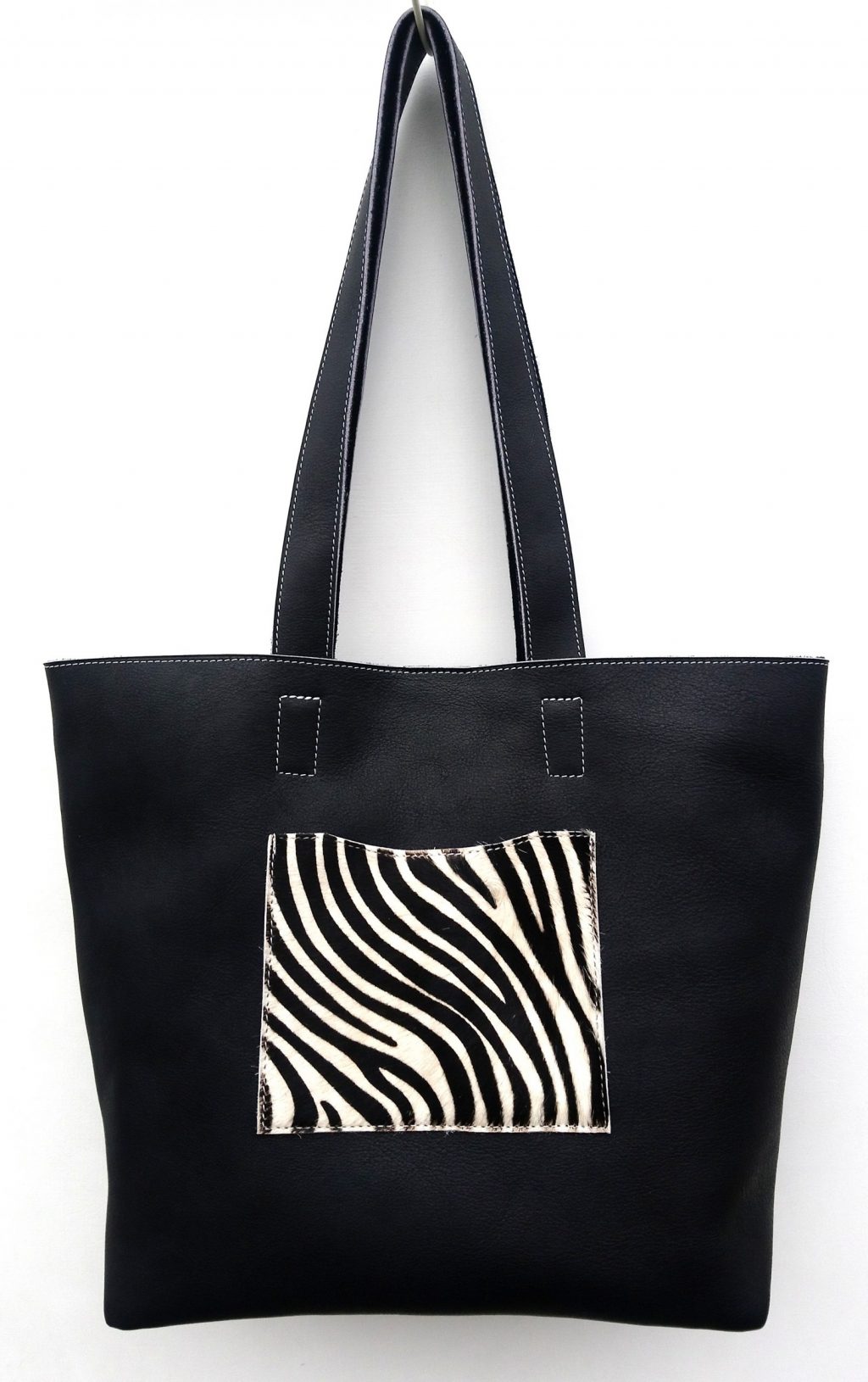 A.A.Les Sacs à M'Alice Cabas Margui Noir Zèbré