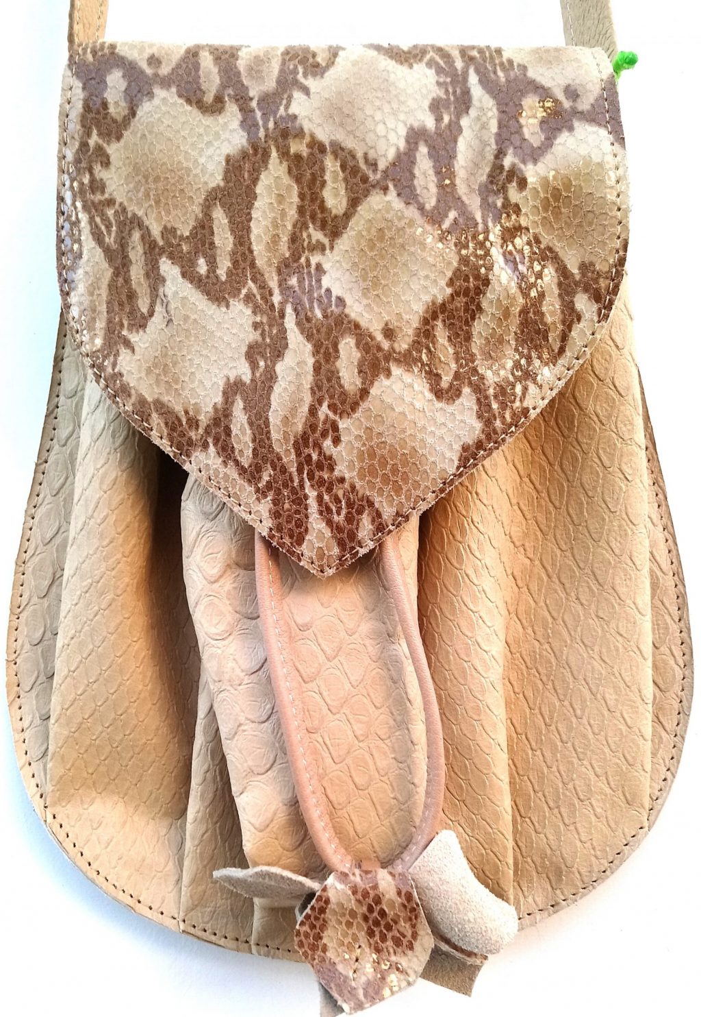 A.A.Les Sacs à M'Alice Pochette M beige python