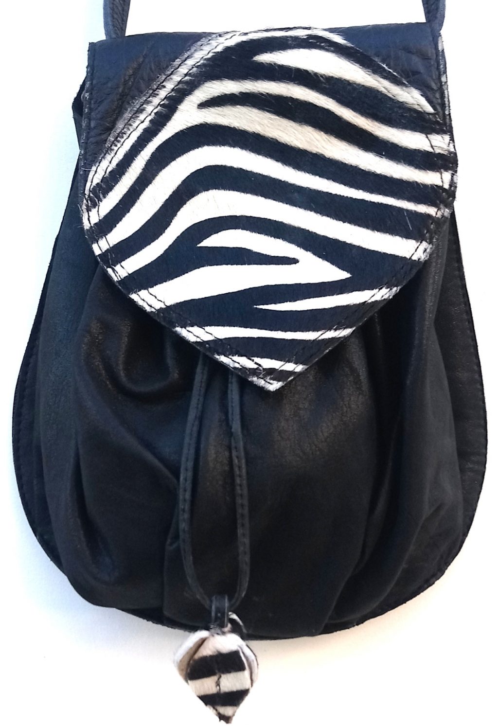 A.A.Les Sacs à M'Alice Pochette M noir zèbre