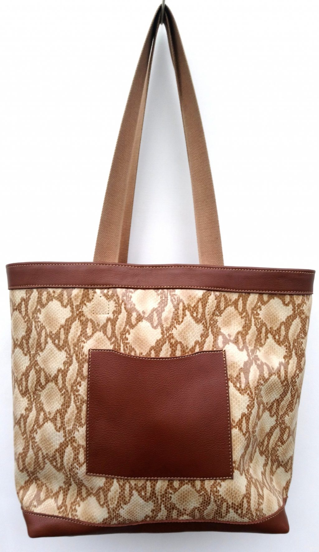 A.A.Les Sacs à M'Alice Sac à Main Cabas Margui Cobra cognac