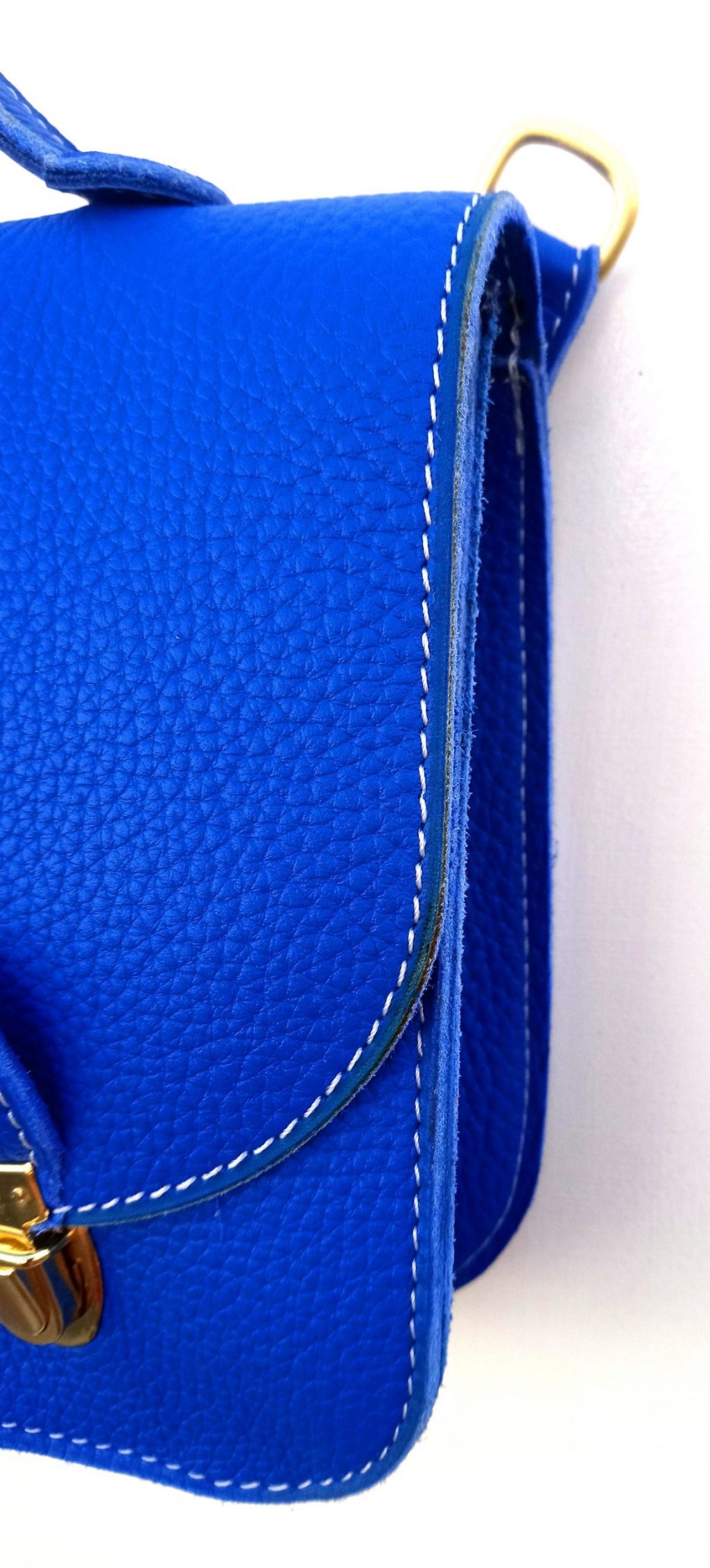 Alice Angevin, Les Sacs à M'Alice, Pti Cartable Pochette 80' Taurillon Carriat Bleu coté
