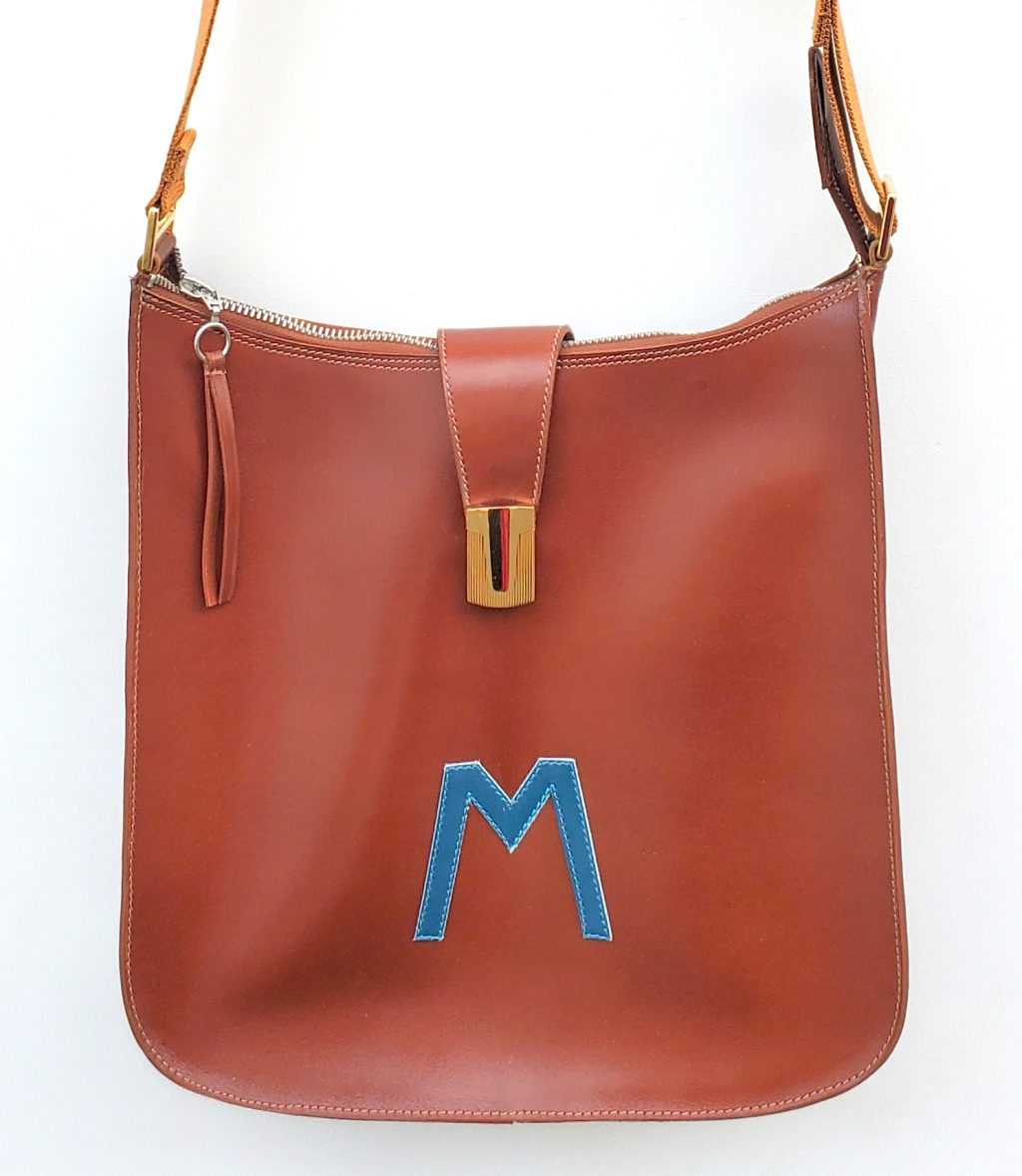 Les Sacs à M'Alice,A.A.Sac à main M, Boxcalf Chataigne, 28X31x8cm devant, près