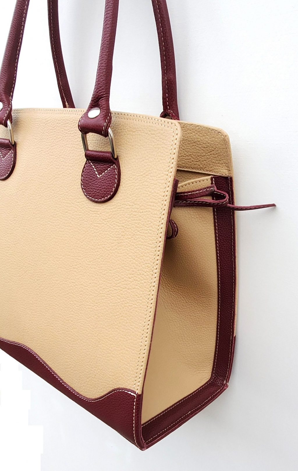 Les Sacs à M'Alice.A.A.Sac à main Kéko,31X27X13cm coté gauche