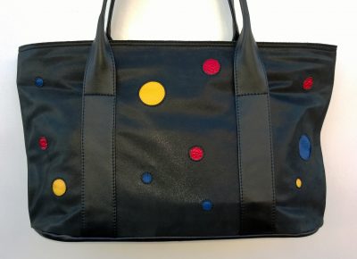 Alice Angevin, Les Sacs à Sac à Main Andere T1 veau Montebello brillant et vachette pleine fleur, pastilles couleurs franches,