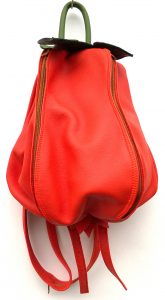 Alice Angevin, Les Sacs à M'Alice Sac à Dos Poire, orange, dessus olive, grande taille